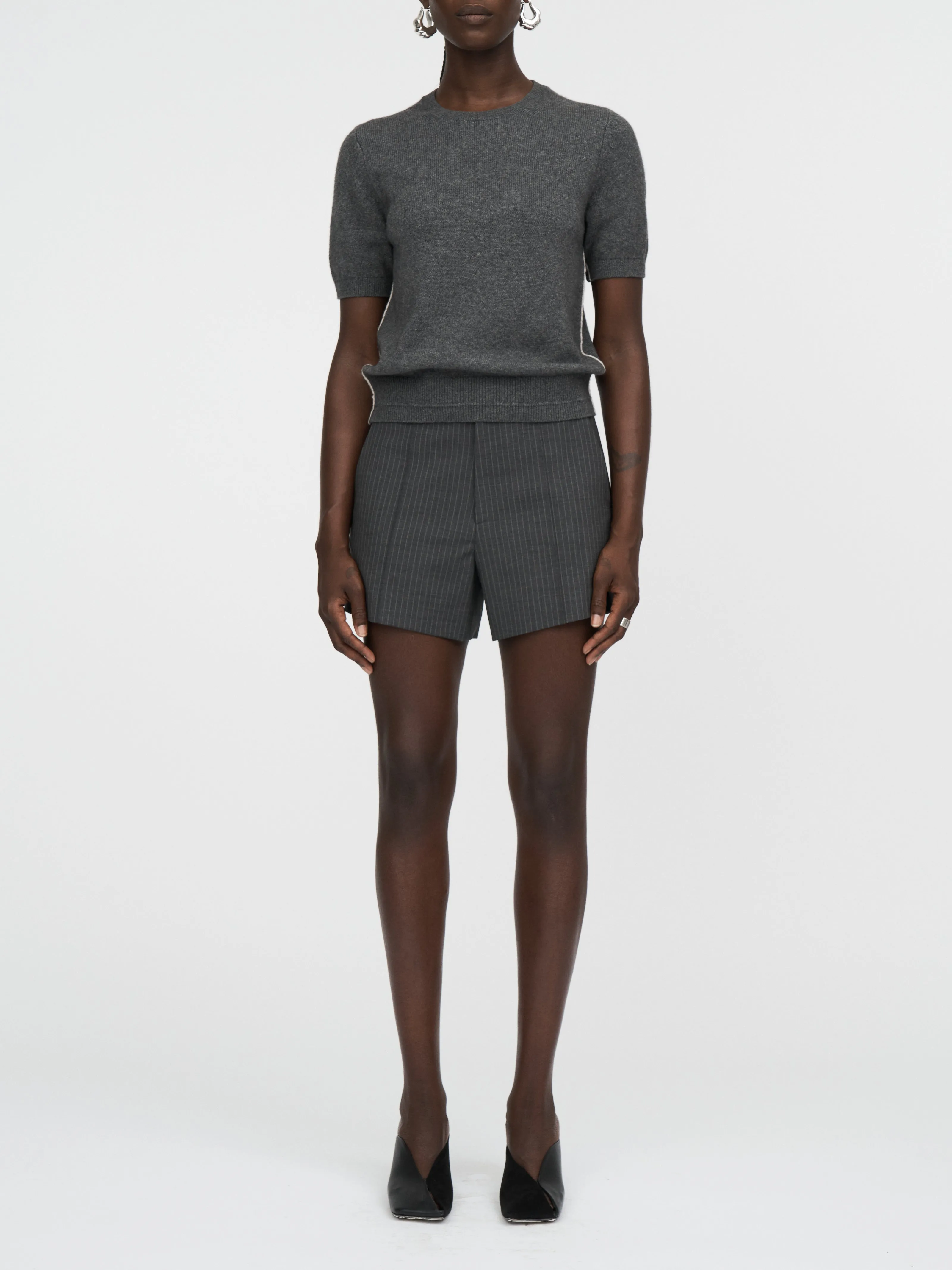 Petite T in Charcoal
