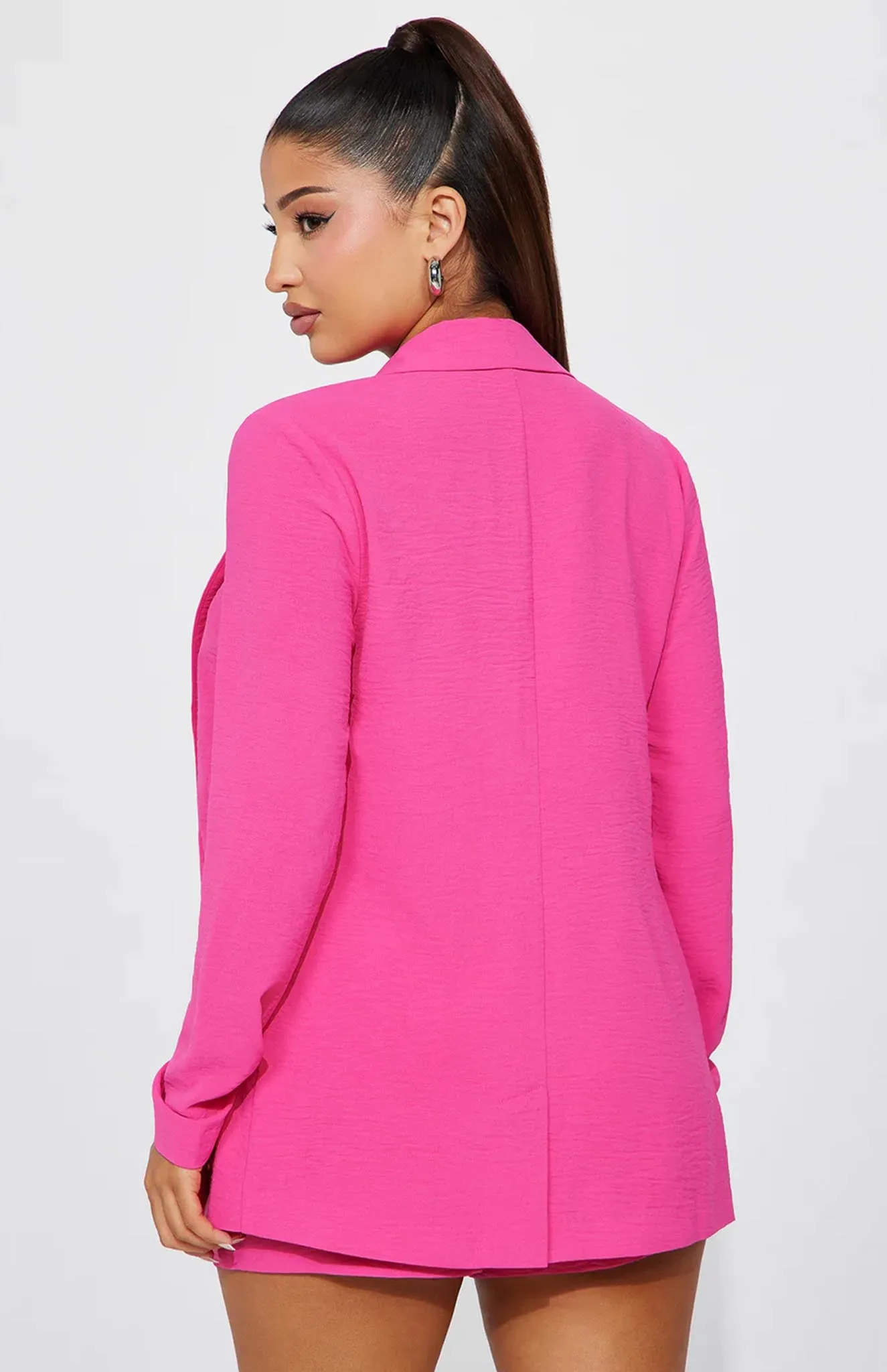 Pink Power Blazer Short Set | Power Suit
