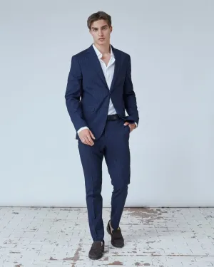 Pinstripe Suit Navy