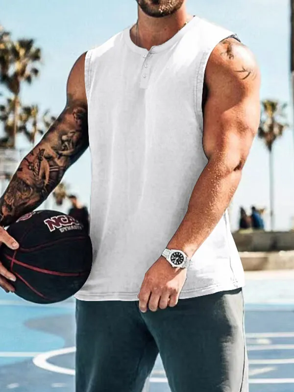 Plain Loose Casual Sports Vest