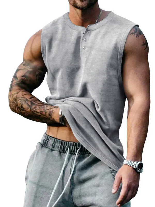 Plain Loose Casual Sports Vest
