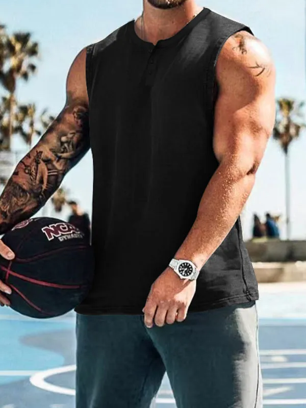 Plain Loose Casual Sports Vest