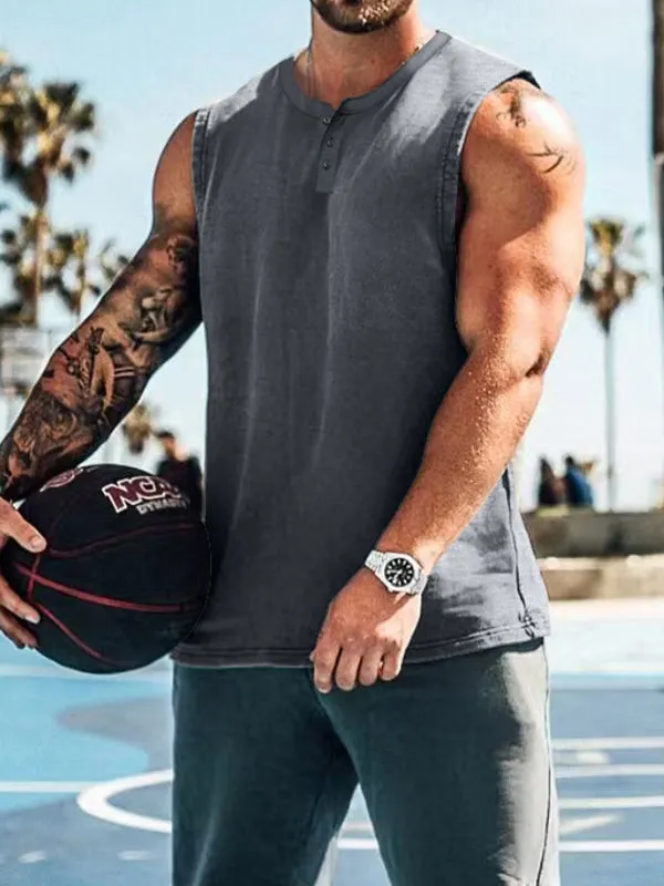 Plain Loose Casual Sports Vest
