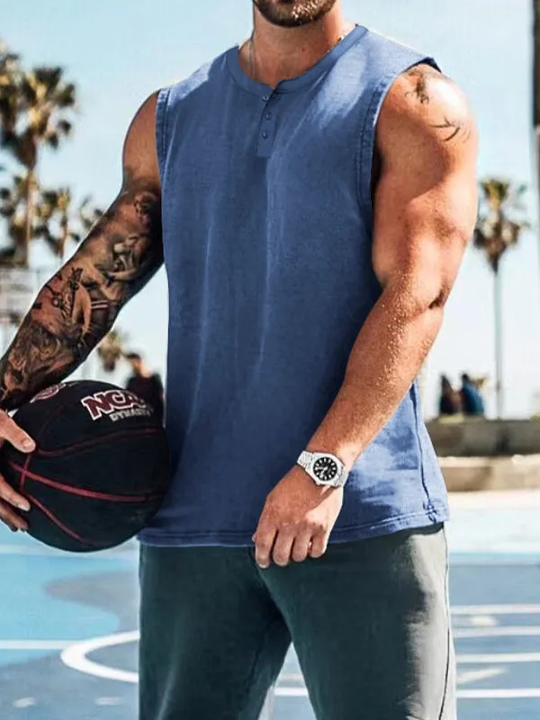 Plain Loose Casual Sports Vest