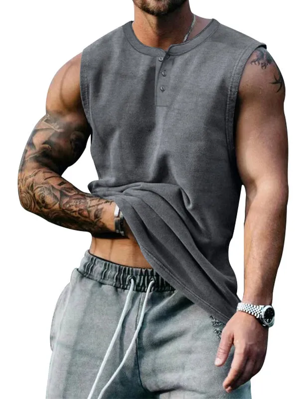 Plain Loose Casual Sports Vest