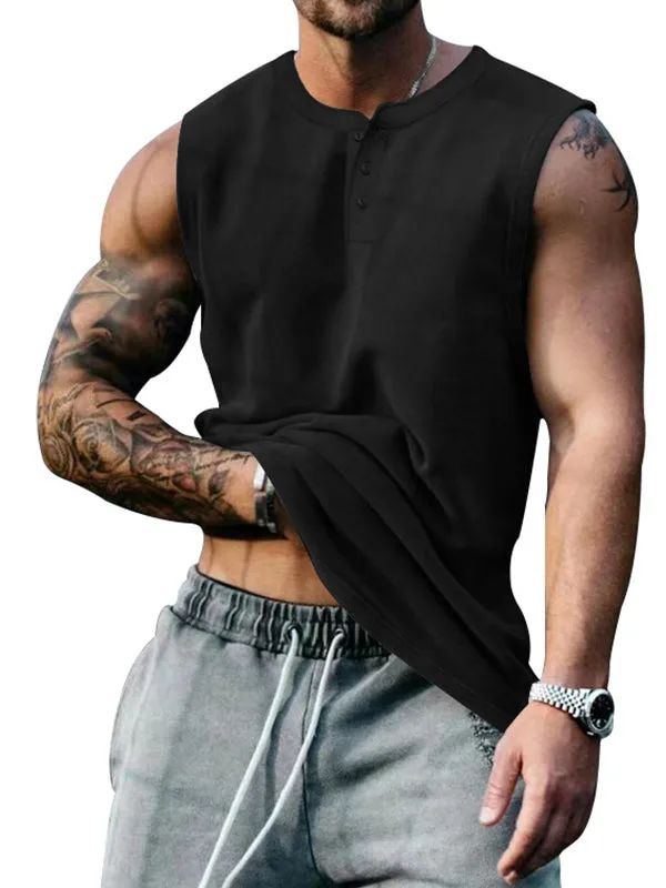 Plain Loose Casual Sports Vest