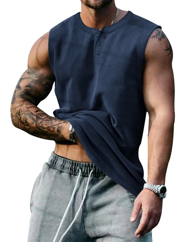Plain Loose Casual Sports Vest