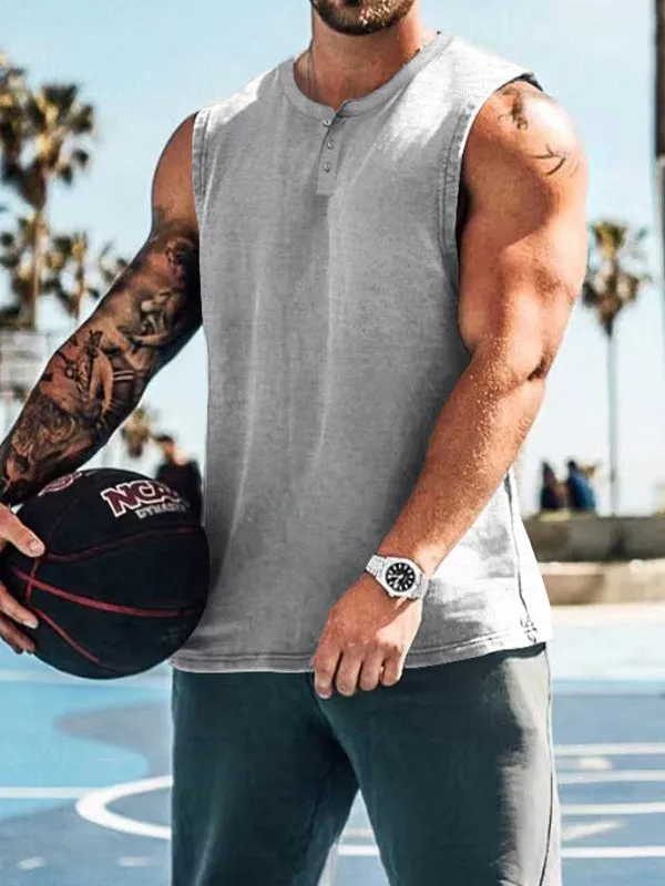 Plain Loose Casual Sports Vest