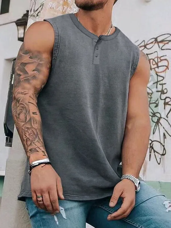 Plain Loose Casual Sports Vest