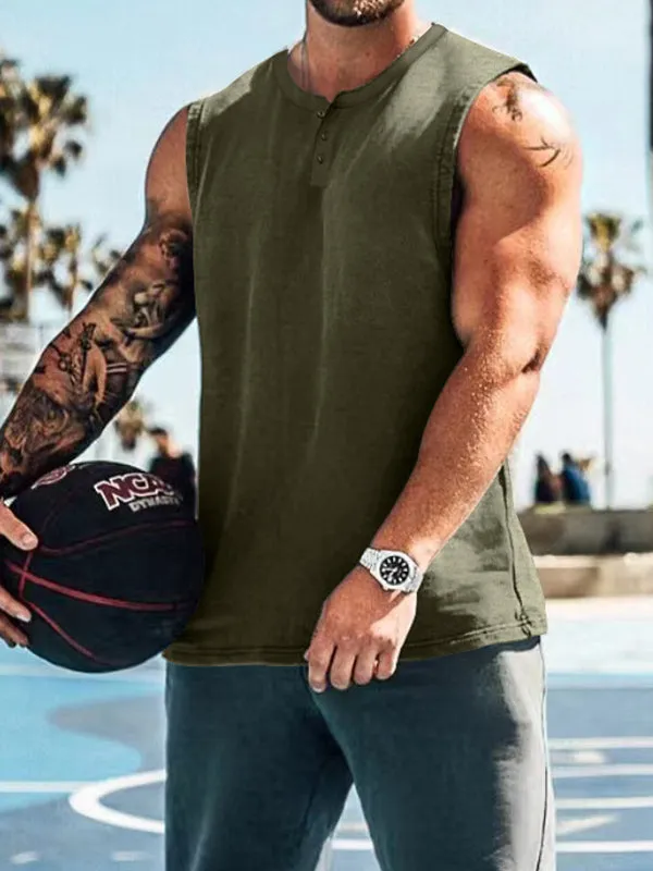 Plain Loose Casual Sports Vest