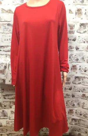 Plus Long Sleeve Hacci Dress