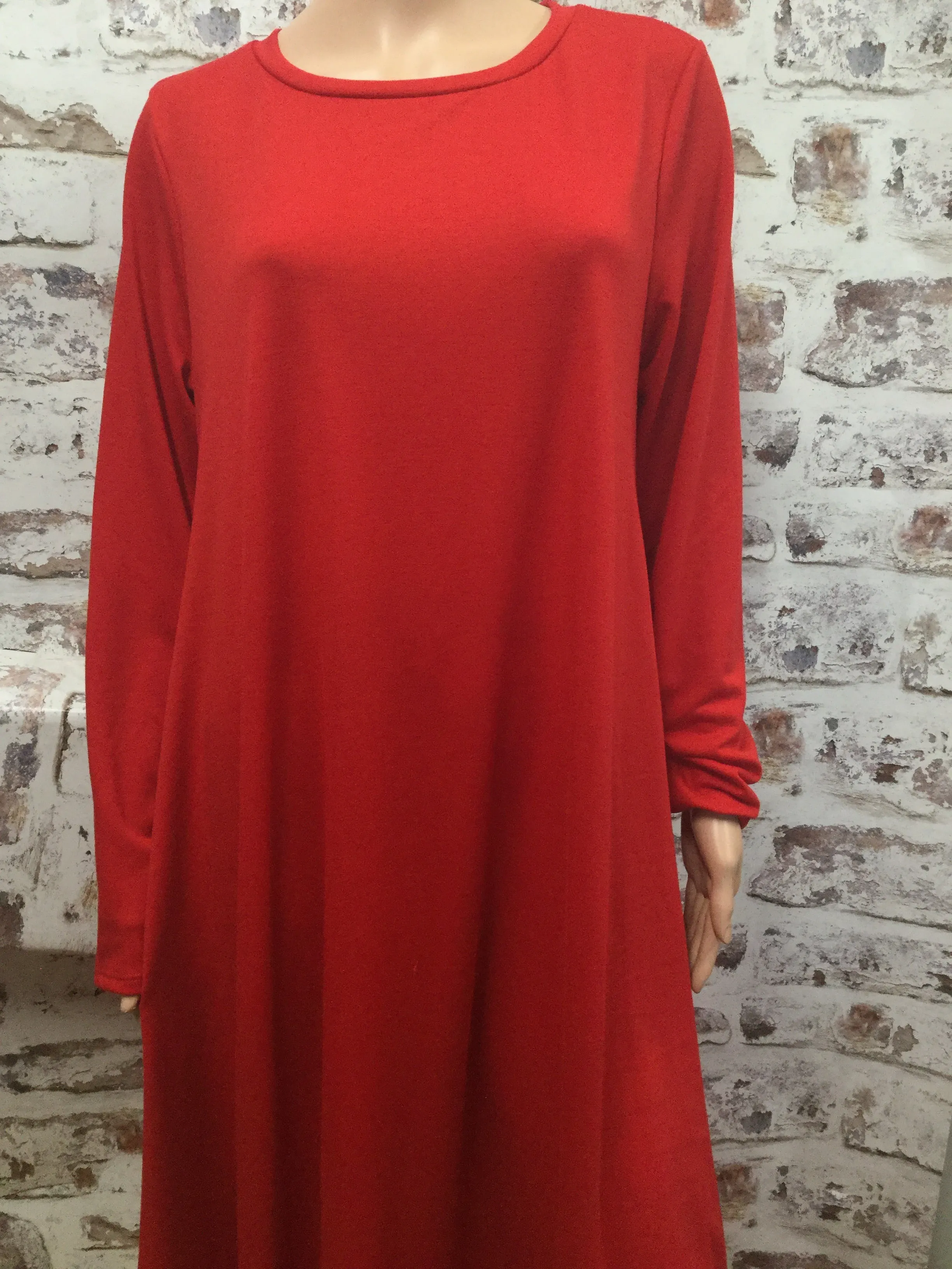Plus Long Sleeve Hacci Dress