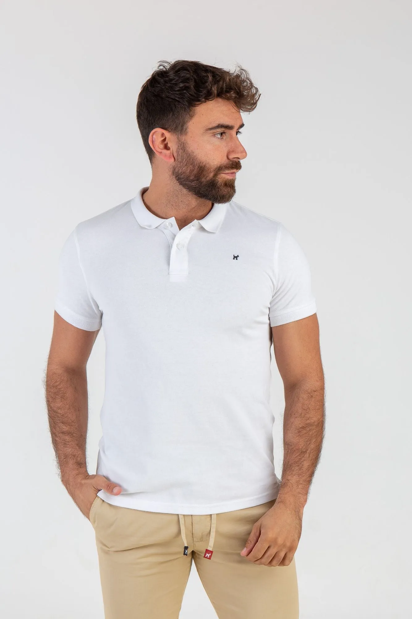 Polo Garment Dyed Blanco