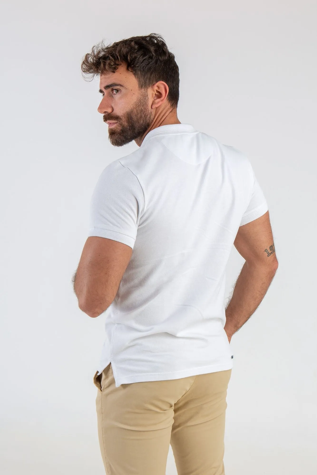 Polo Garment Dyed Blanco