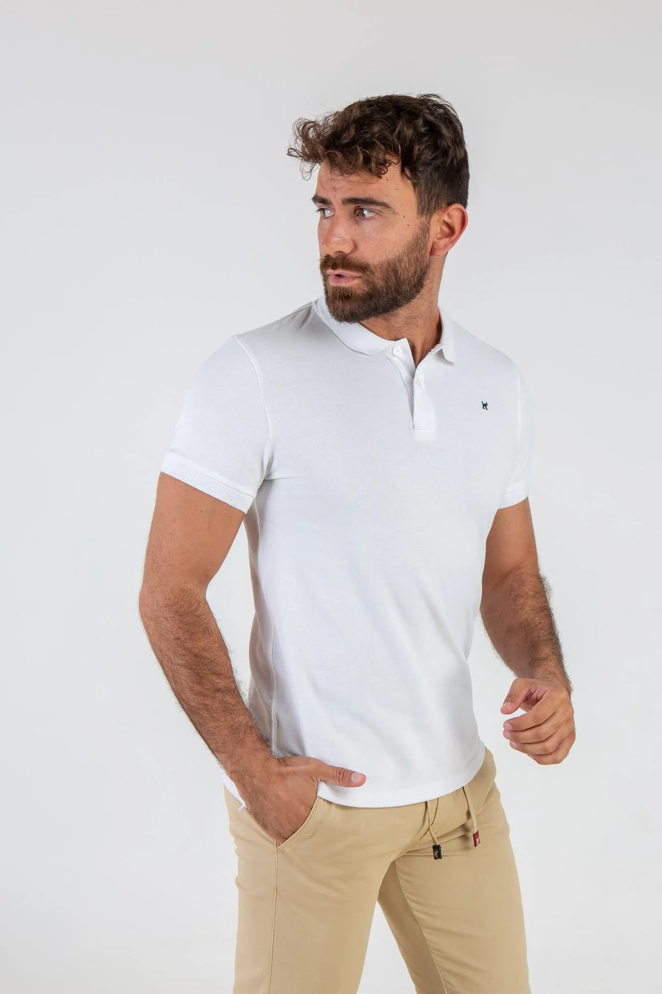 Polo Garment Dyed Blanco