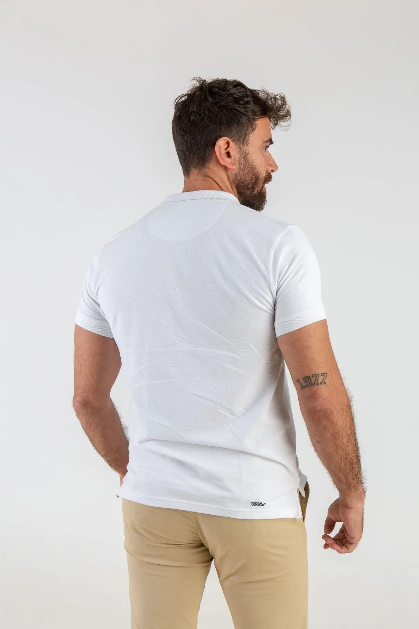 Polo Garment Dyed Blanco
