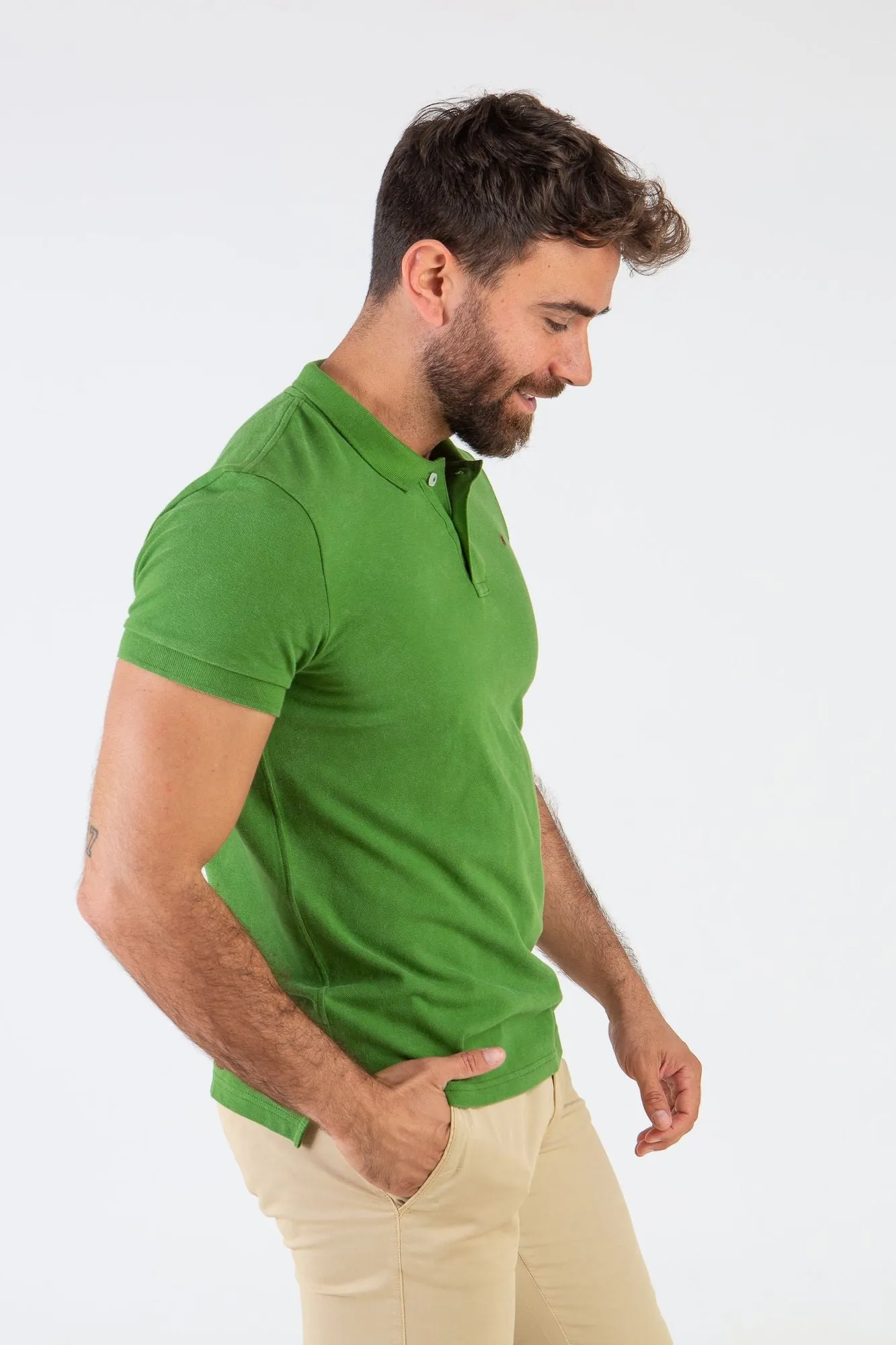 Polo Garment Dyed Kaki