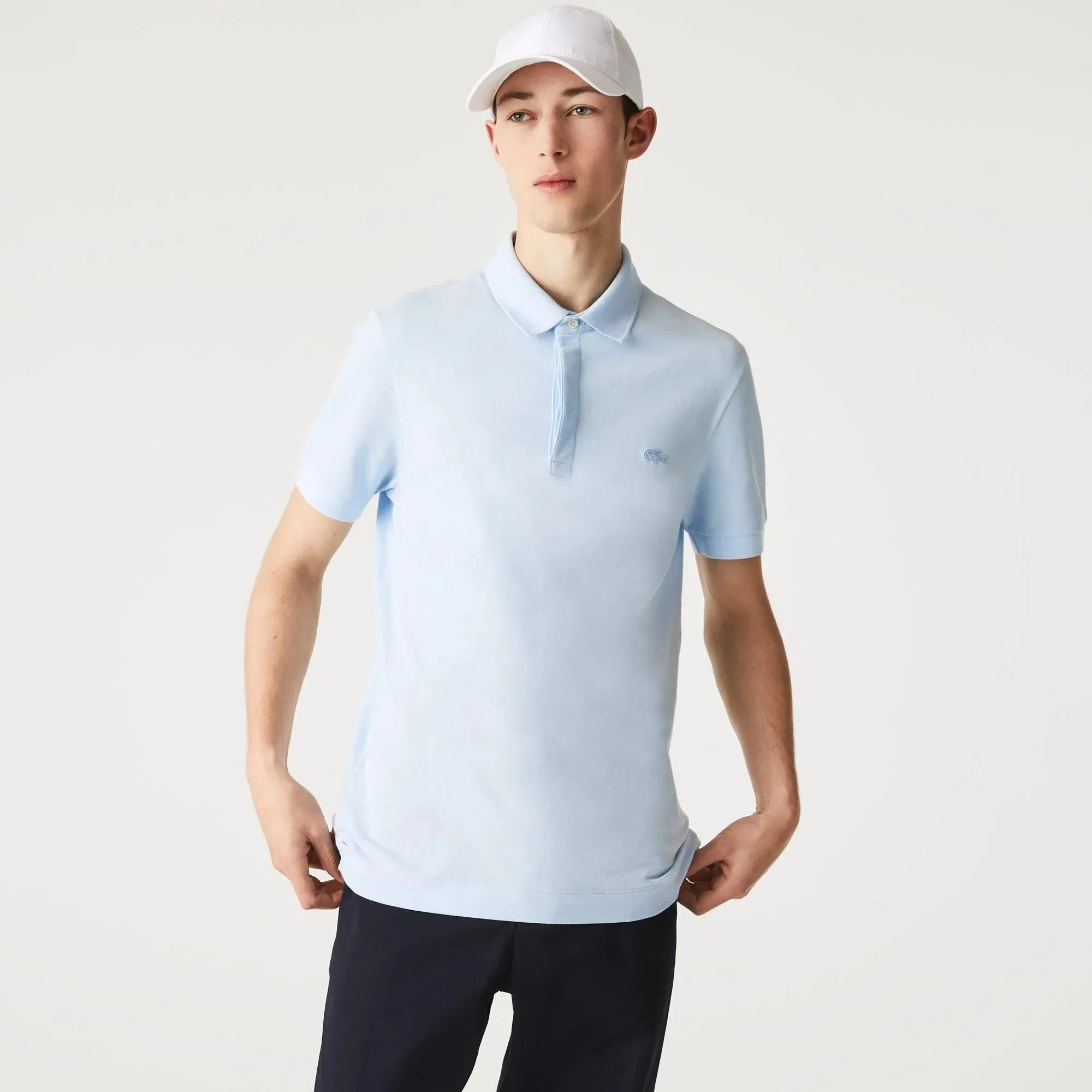 Polo Lacoste Paris Regular Fit Bleu Clair