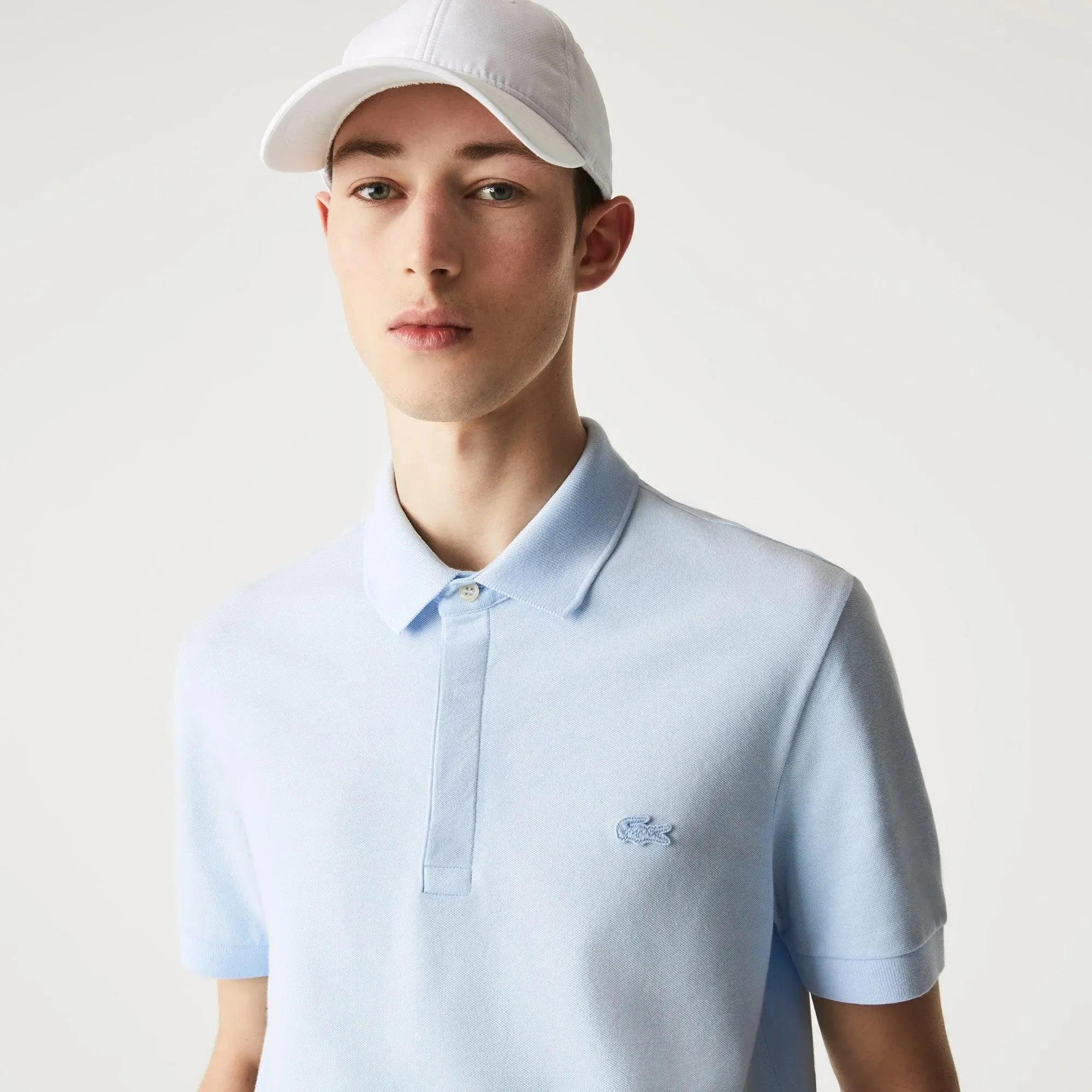 Polo Lacoste Paris Regular Fit Bleu Clair