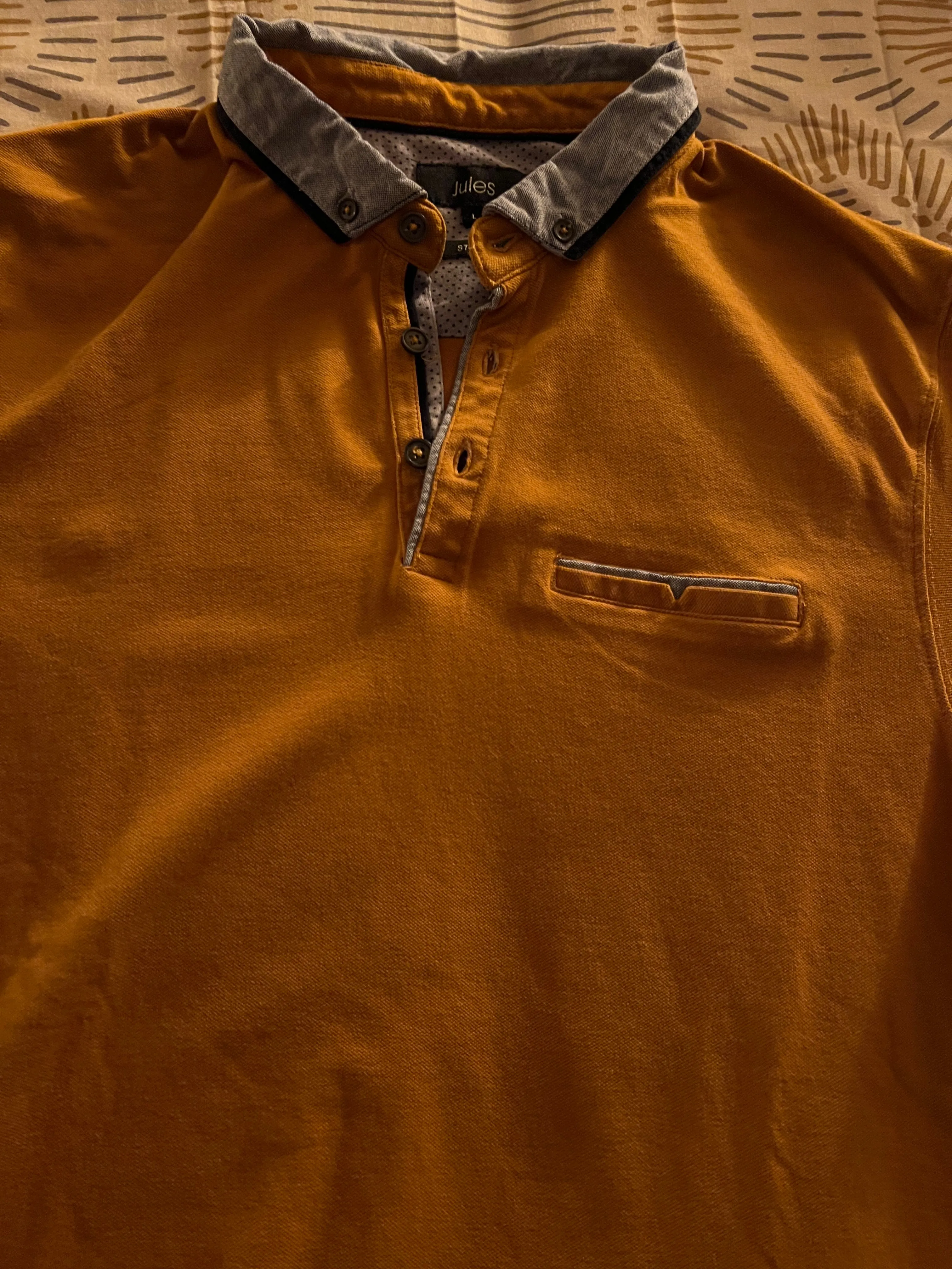 Polo manche courte col oxford