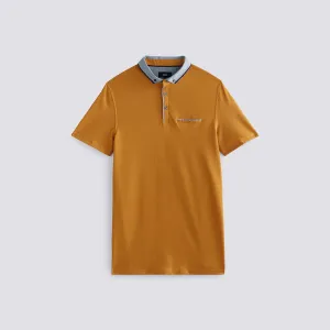 Polo manche courte col oxford
