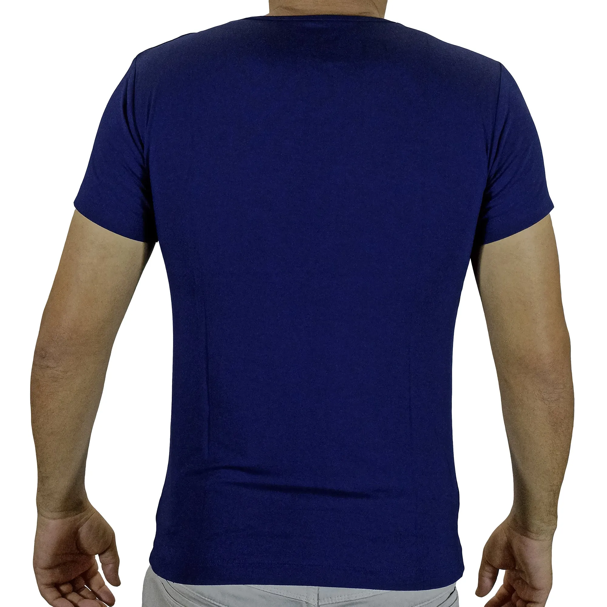 Polo Moda Lycrado Para Hombre - Azul