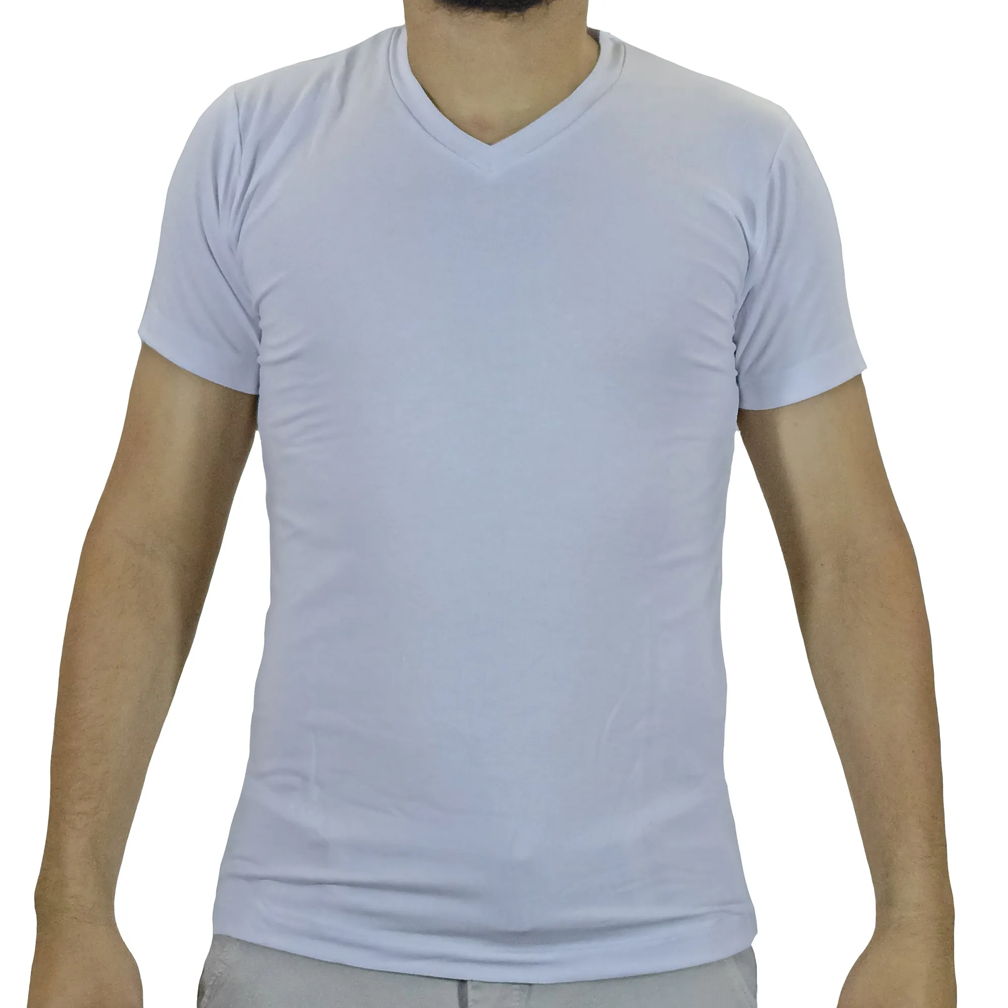 Polo Moda Lycrado Para Hombre - Blanco