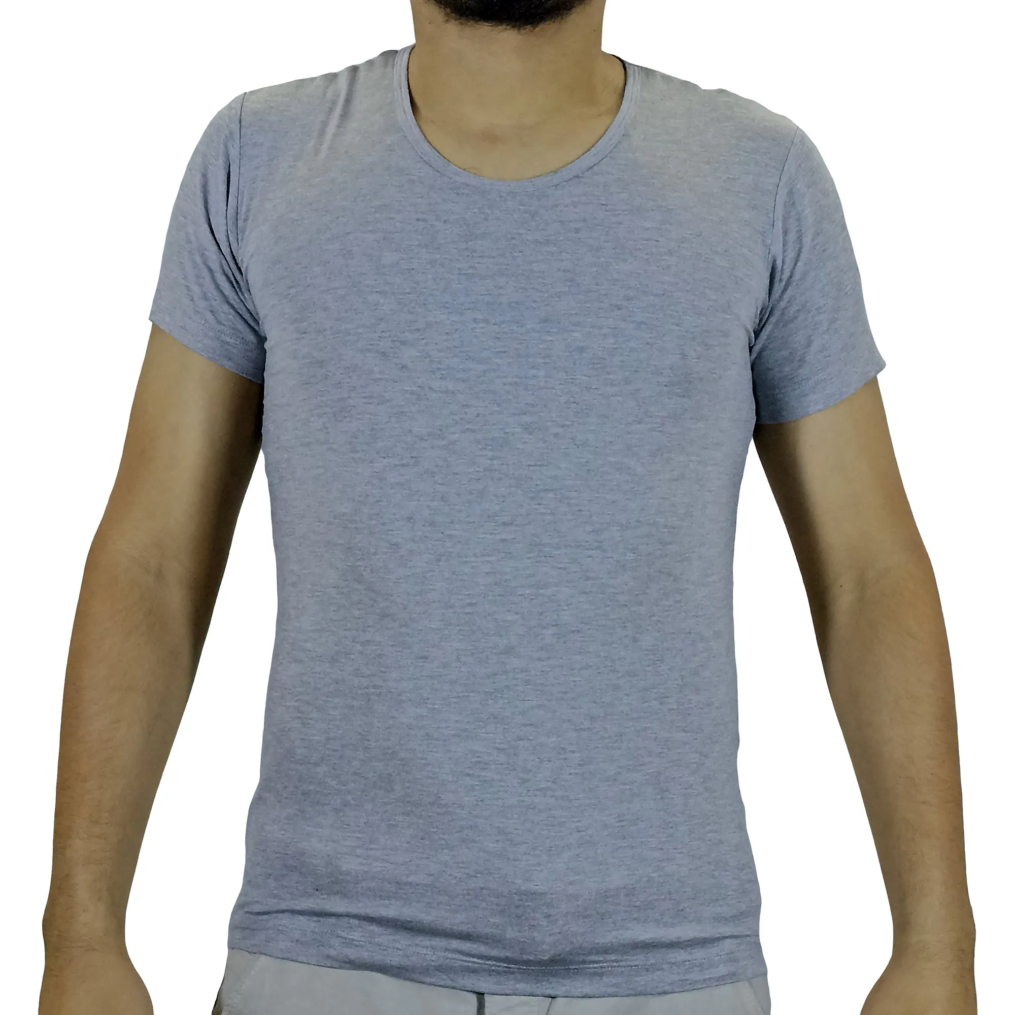 Polo Moda Lycrado Para Hombre - Plomo