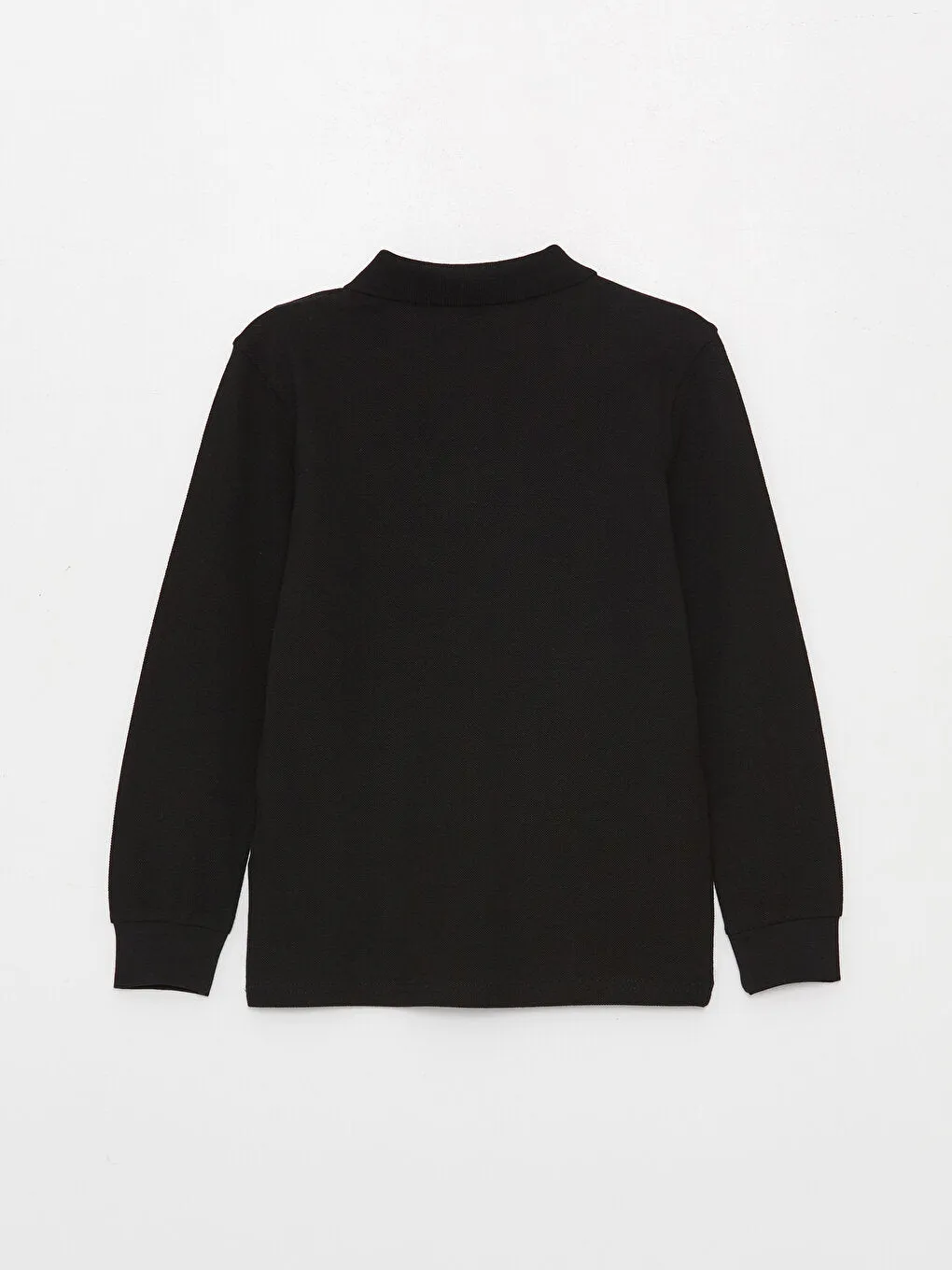 Polo Neck Basic Long Sleeve Boys T-Shirt