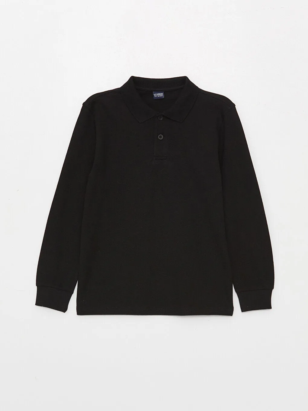 Polo Neck Basic Long Sleeve Boys T-Shirt