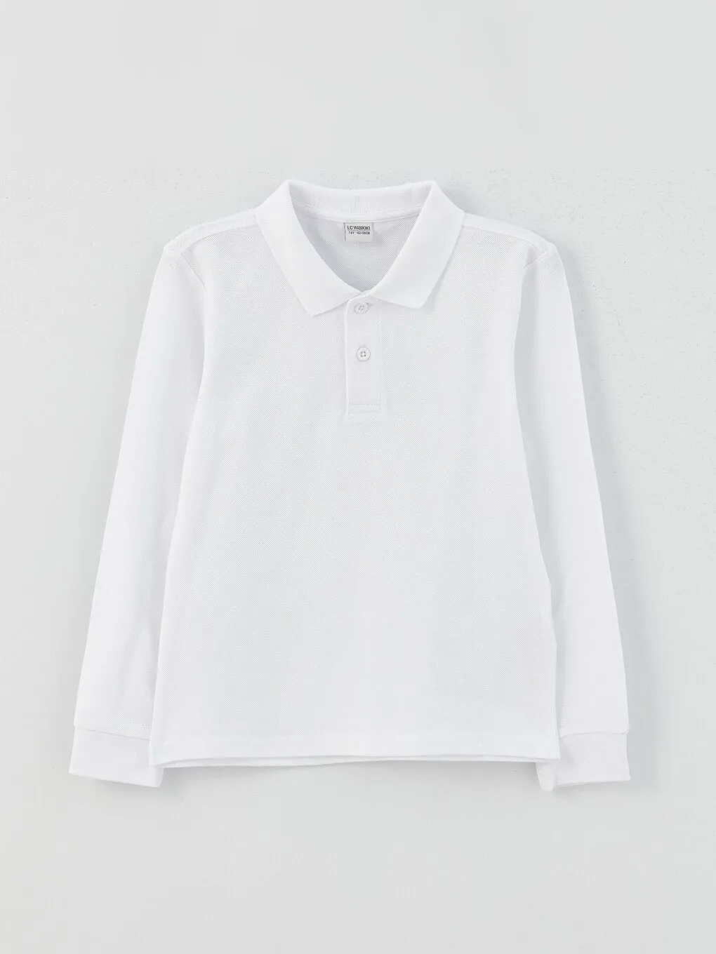 Polo Neck Basic Long Sleeve Boys T-Shirt