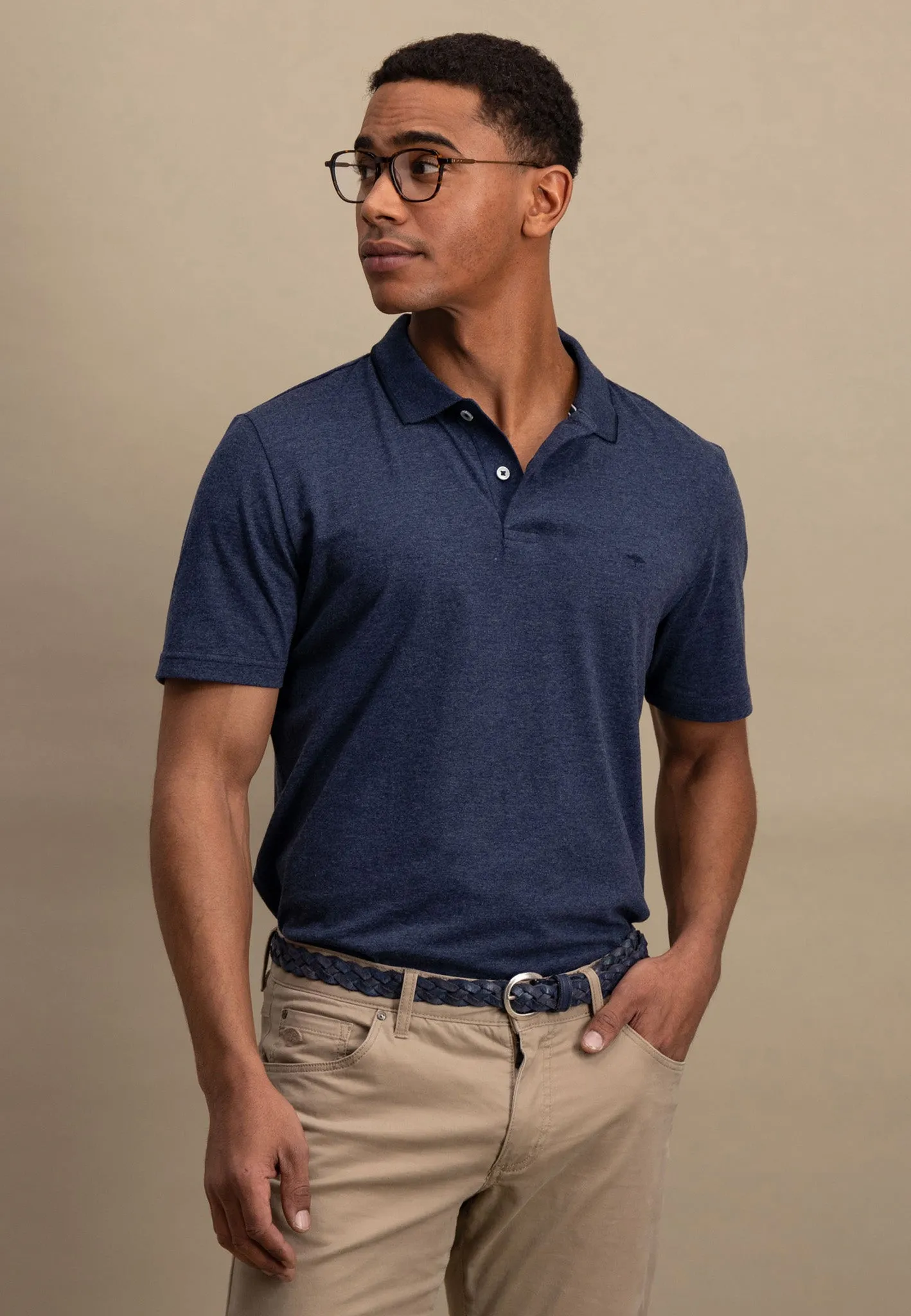 Poloshirt aus Baumwolle mit Logo Detail