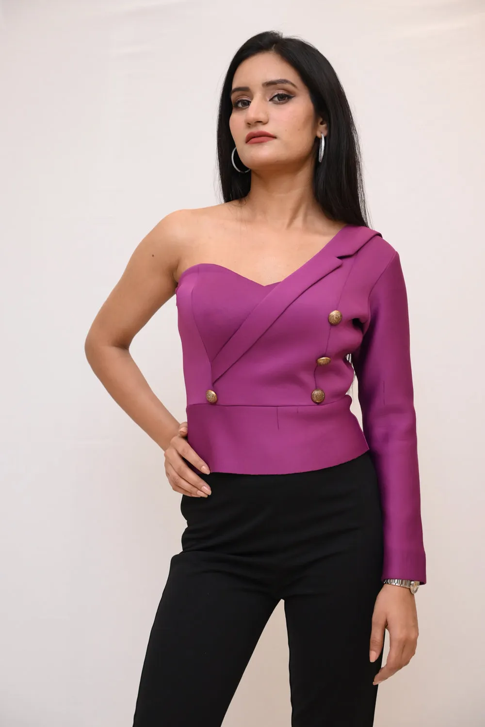 Pompus Blush Blazer Top