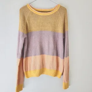 Prana Long sleeve Cotton Branagan Style Color block Striped Sweater Sz: Small