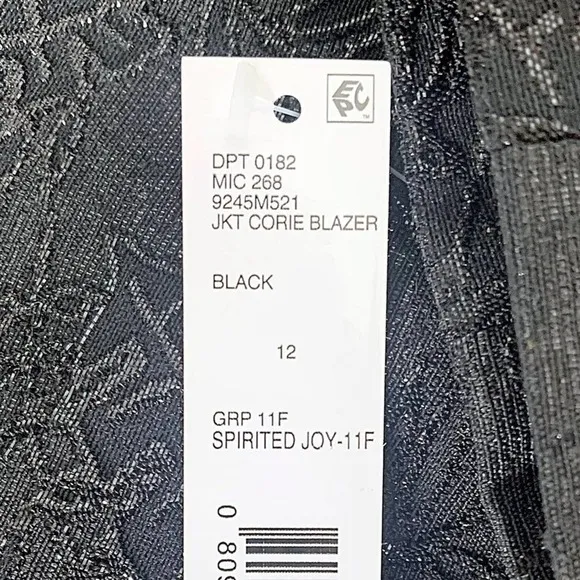 PRESTON &amp; YORK Black Embellished Evening Open Jacket