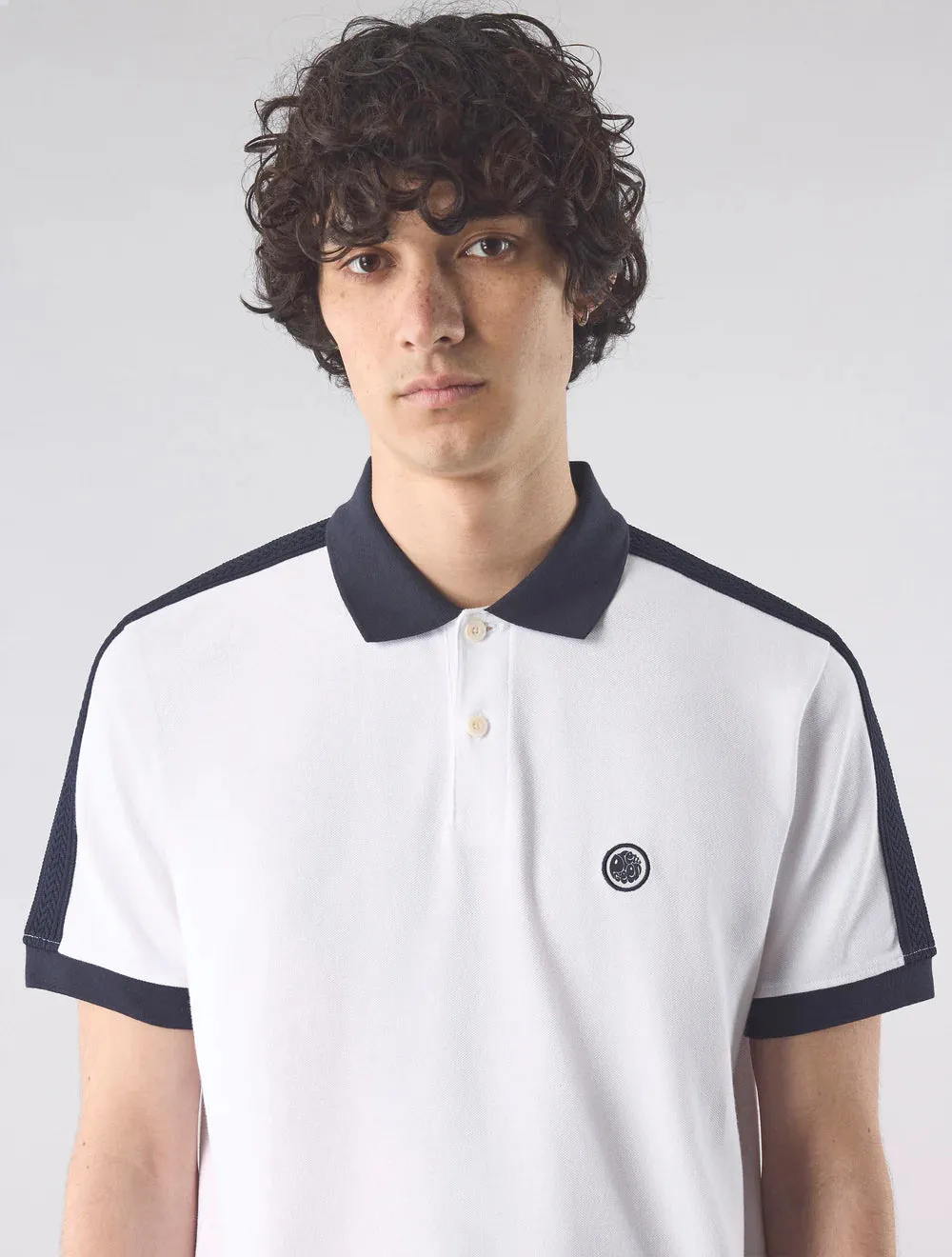 Pretty Green Denton Polo White/Black