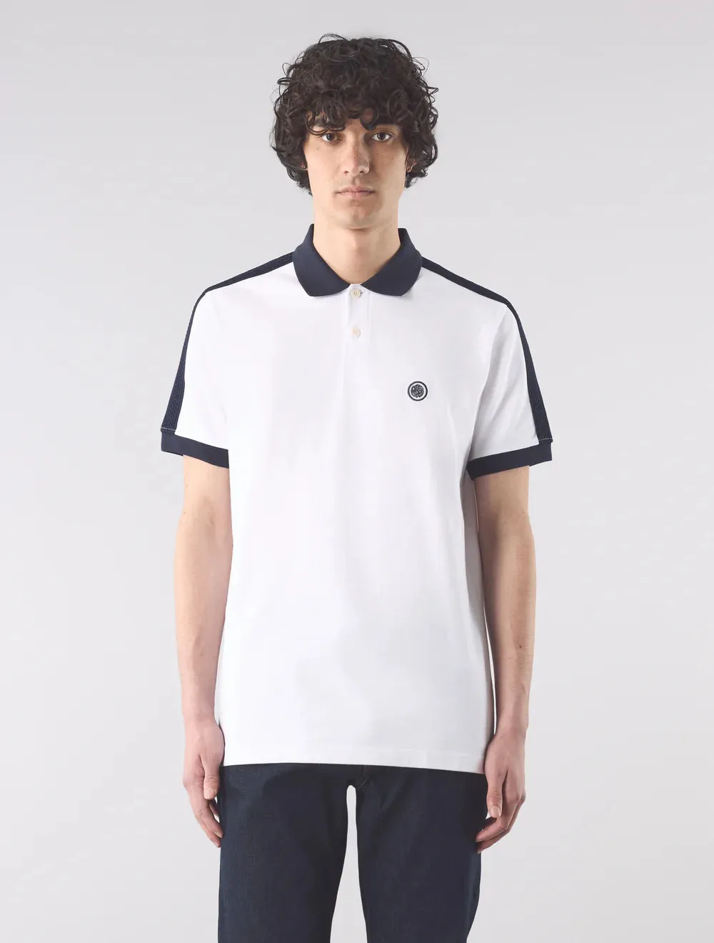 Pretty Green Denton Polo White/Black