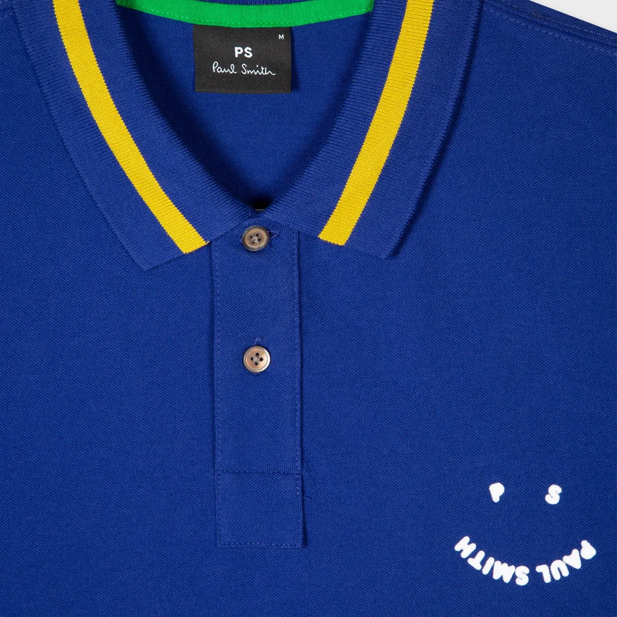 PS Paul Smith - Slim Fit 'Happy' Polo Shirt in Blue
