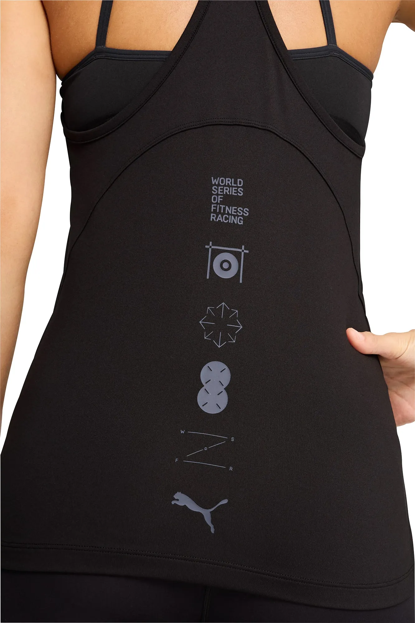 Puma X HYROX Cloudspun Racer Back Womens Training Vest Tank Top - Black
