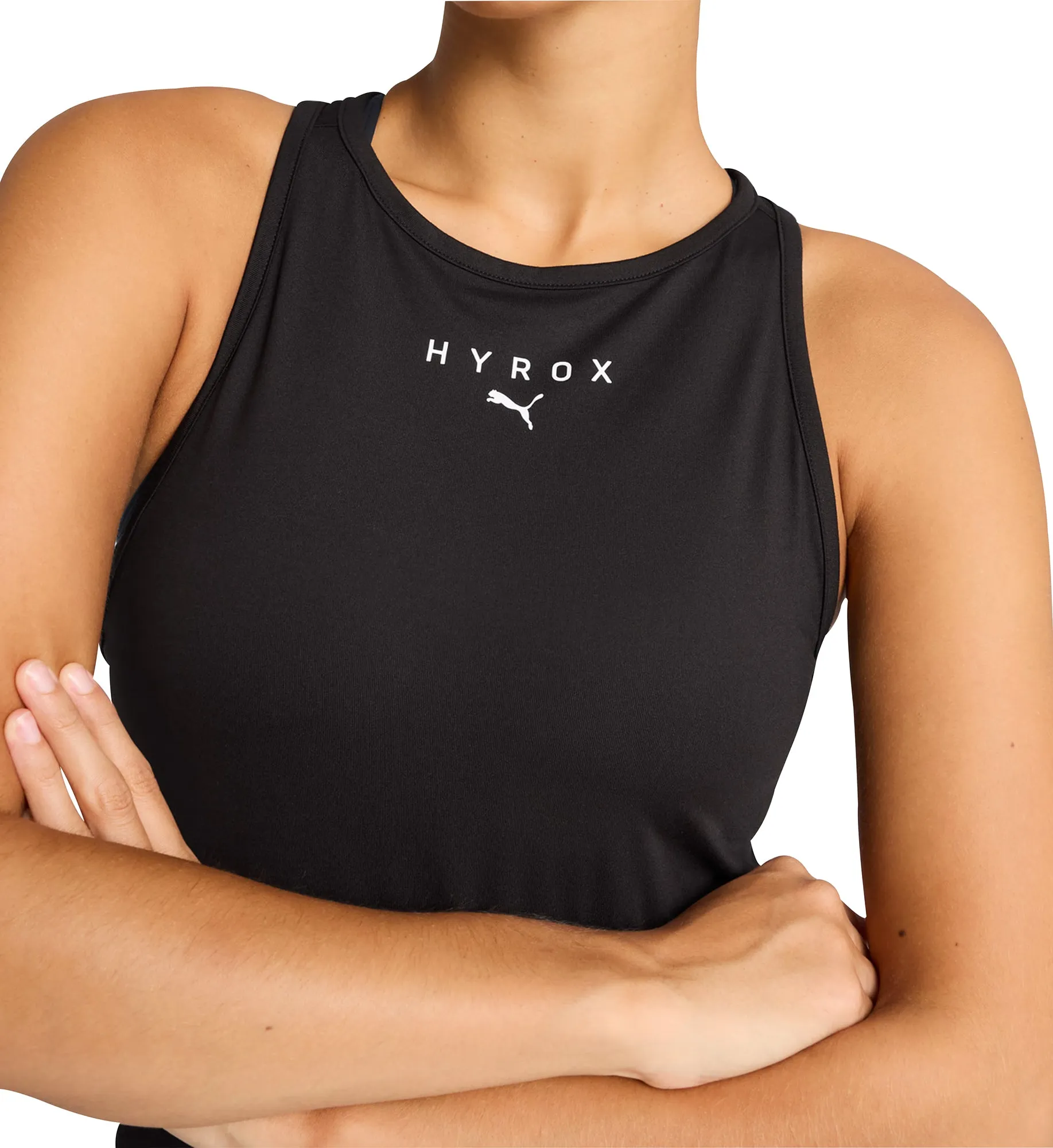 Puma X HYROX Cloudspun Racer Back Womens Training Vest Tank Top - Black