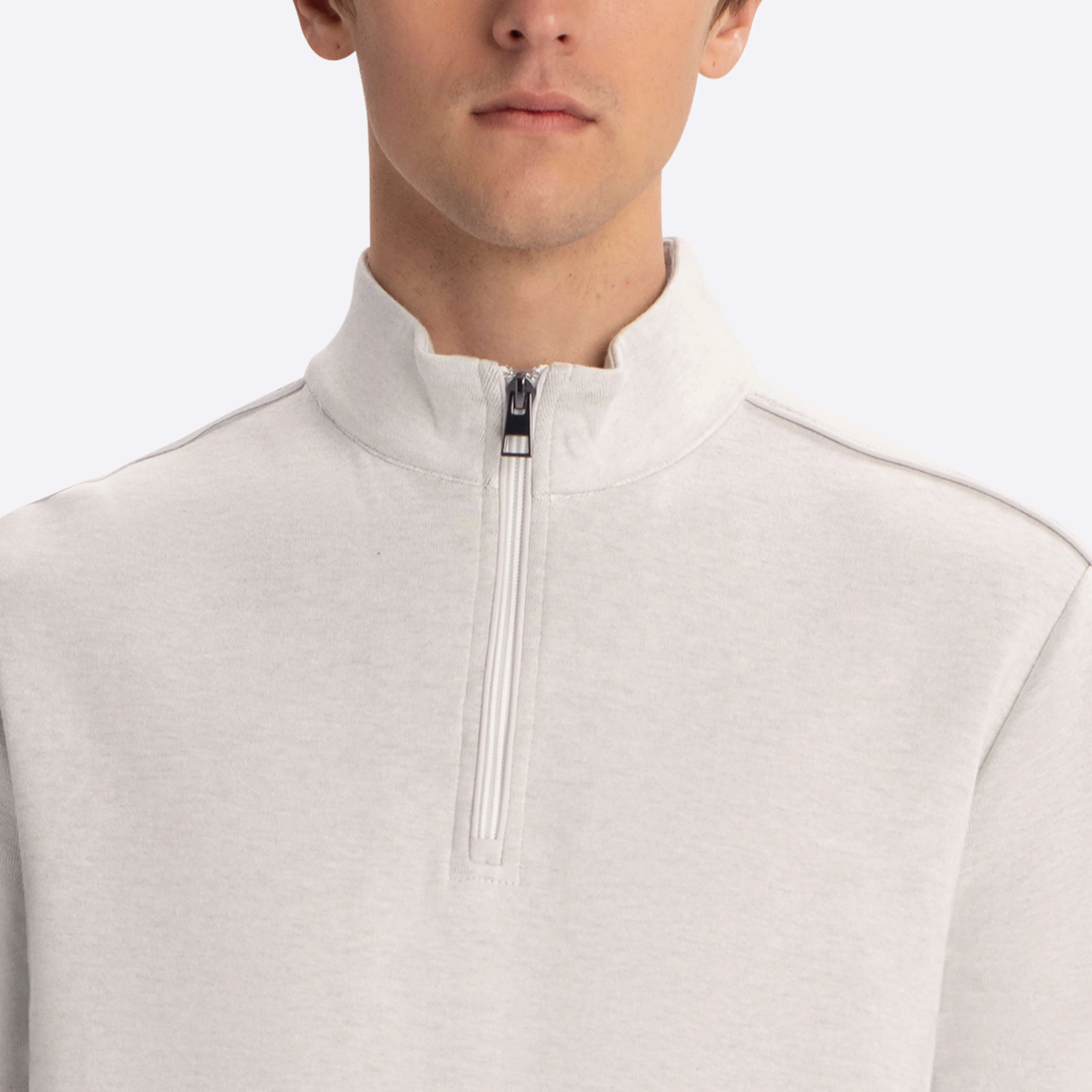 Quarter Zip Mock Neck Sweatshirt