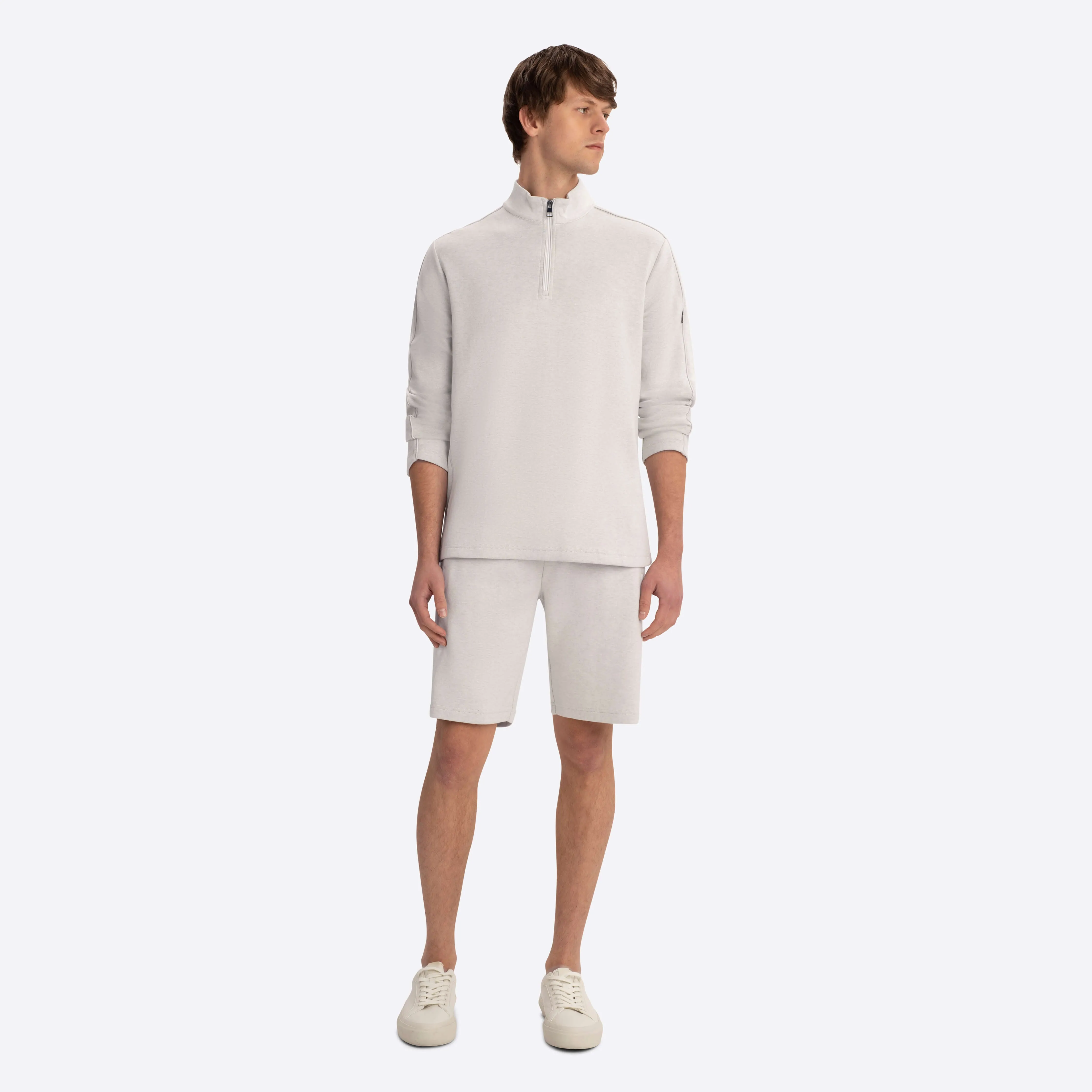 Quarter Zip Mock Neck Sweatshirt