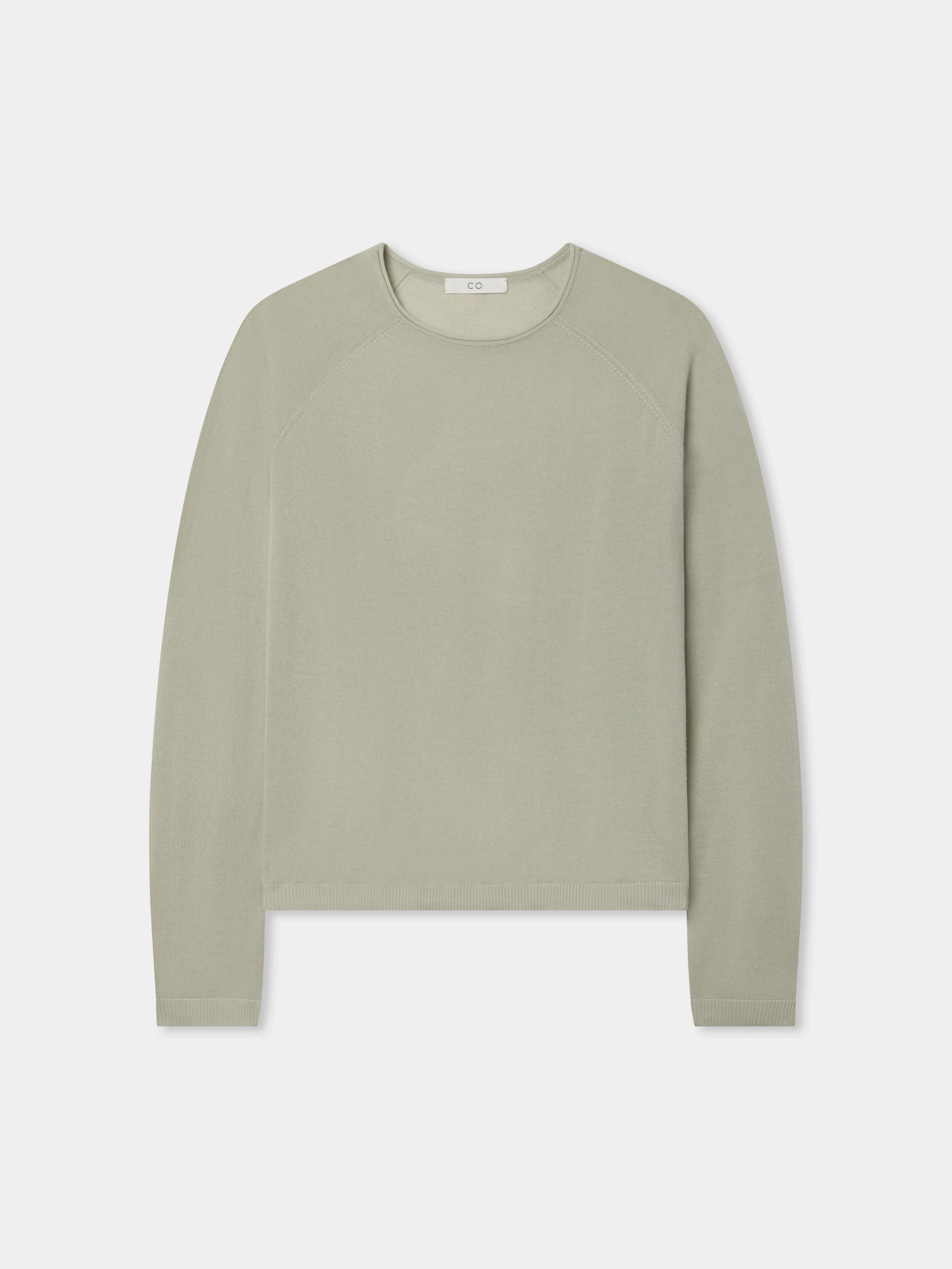 Raglan Sweater in Fine Cashmere - Alfalfa