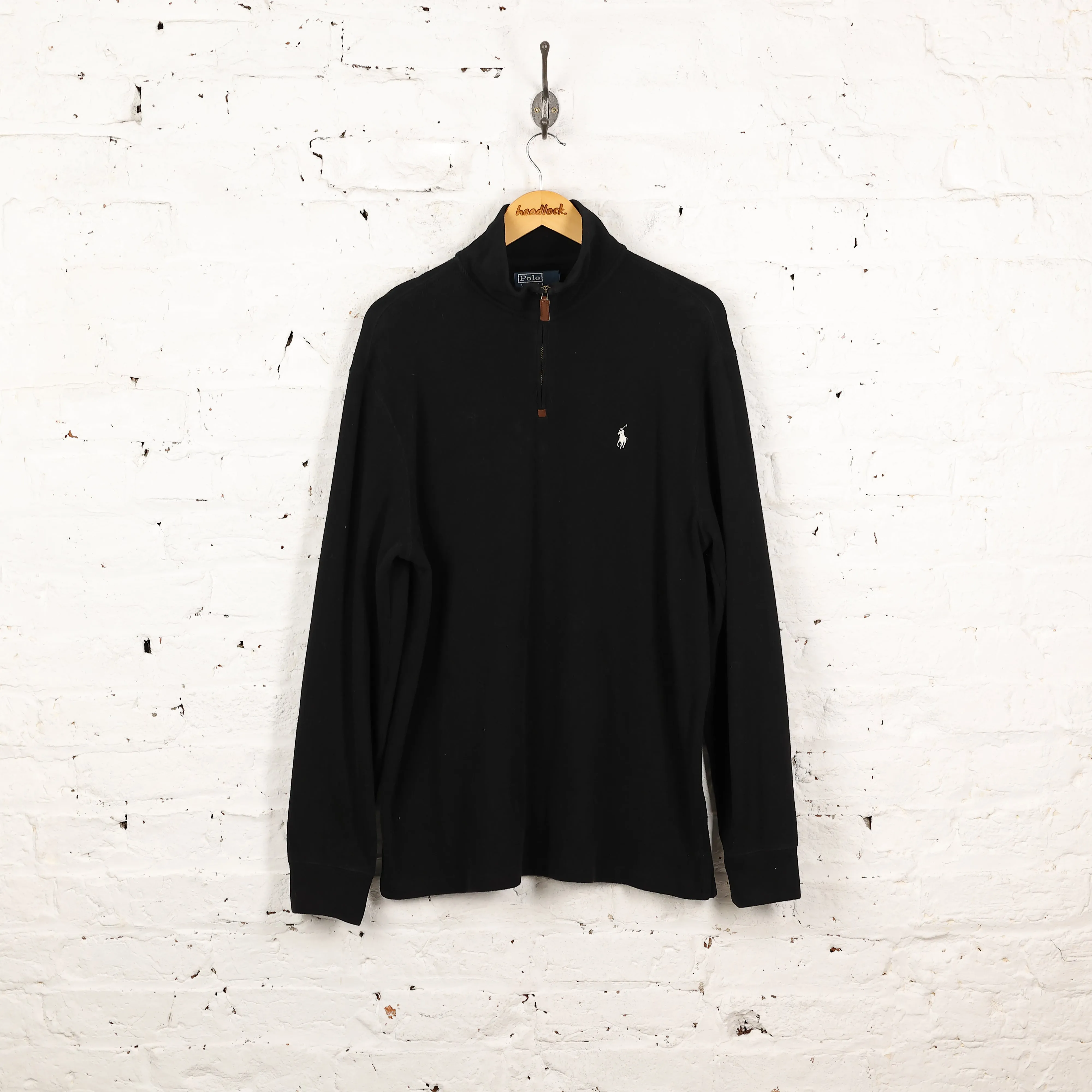 Ralph Lauren 1/4 Zip Sweatshirt - Black - L