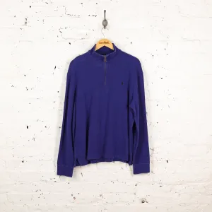 Ralph Lauren 1/4 Zip Sweatshirt - Blue - L