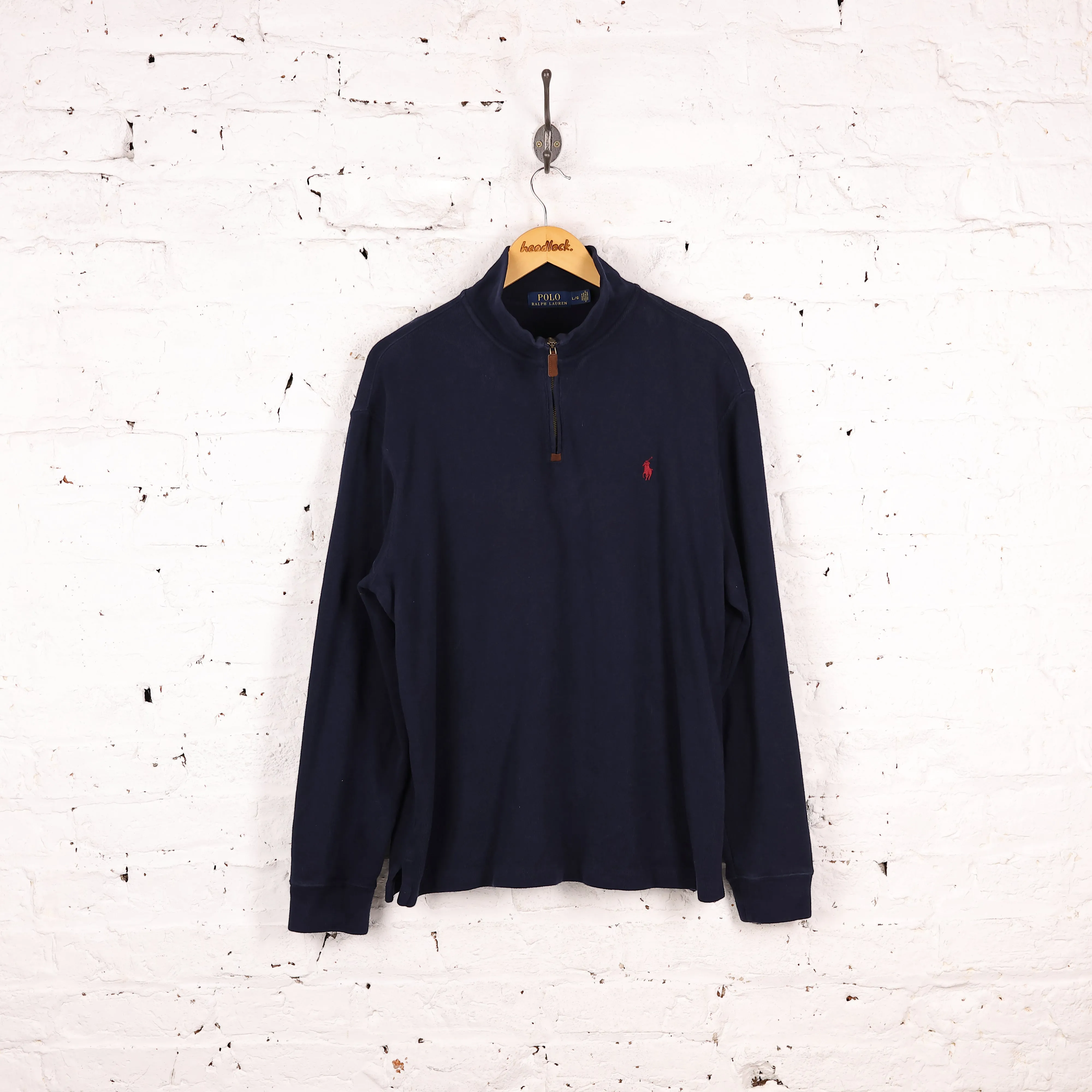 Ralph Lauren 1/4 Zip Sweatshirt - Blue - L