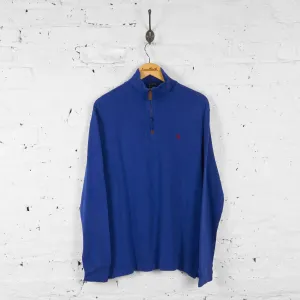 Ralph Lauren 1/4 Zip Sweatshirt - Blue - M