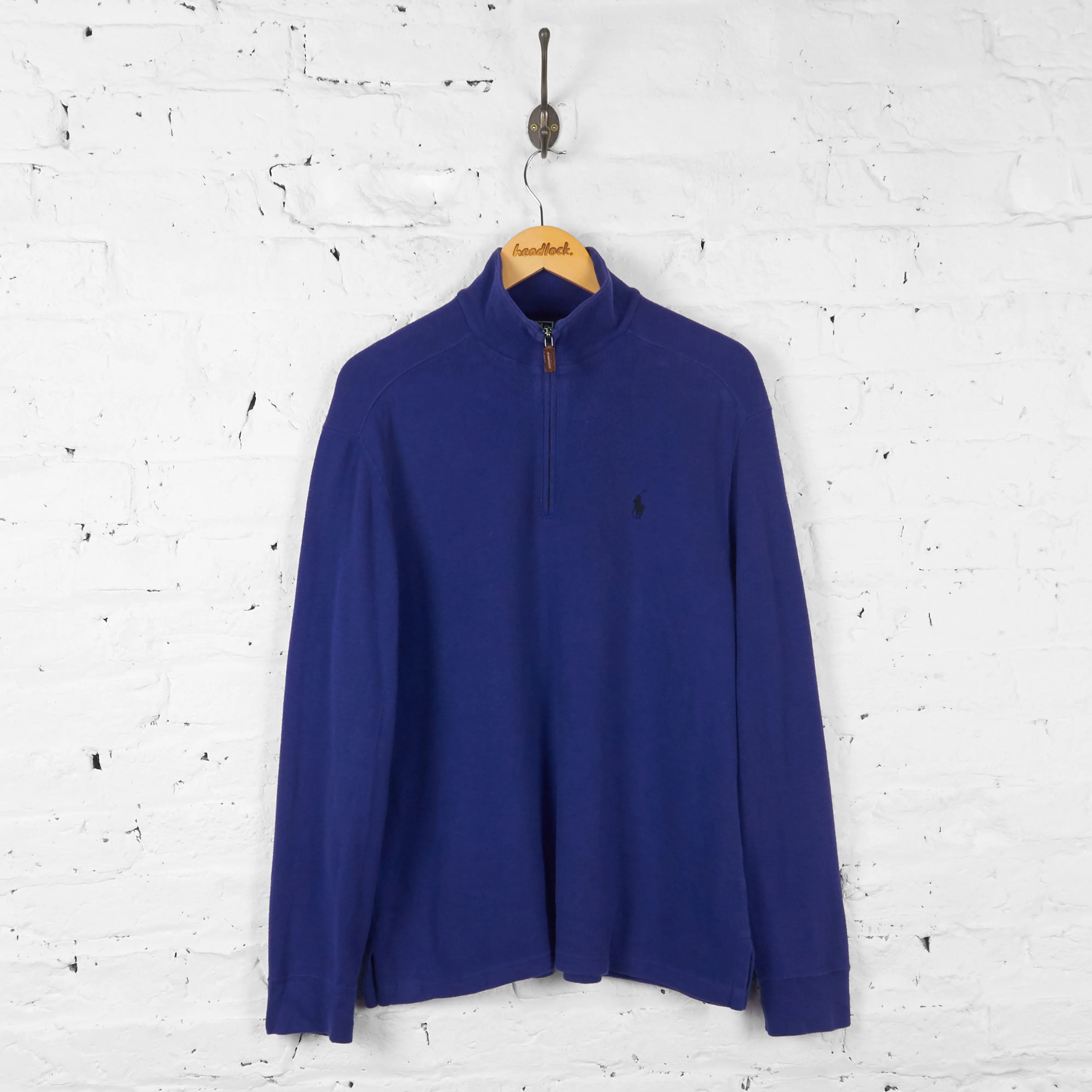 Ralph Lauren 1/4 Zip Sweatshirt - Blue - M