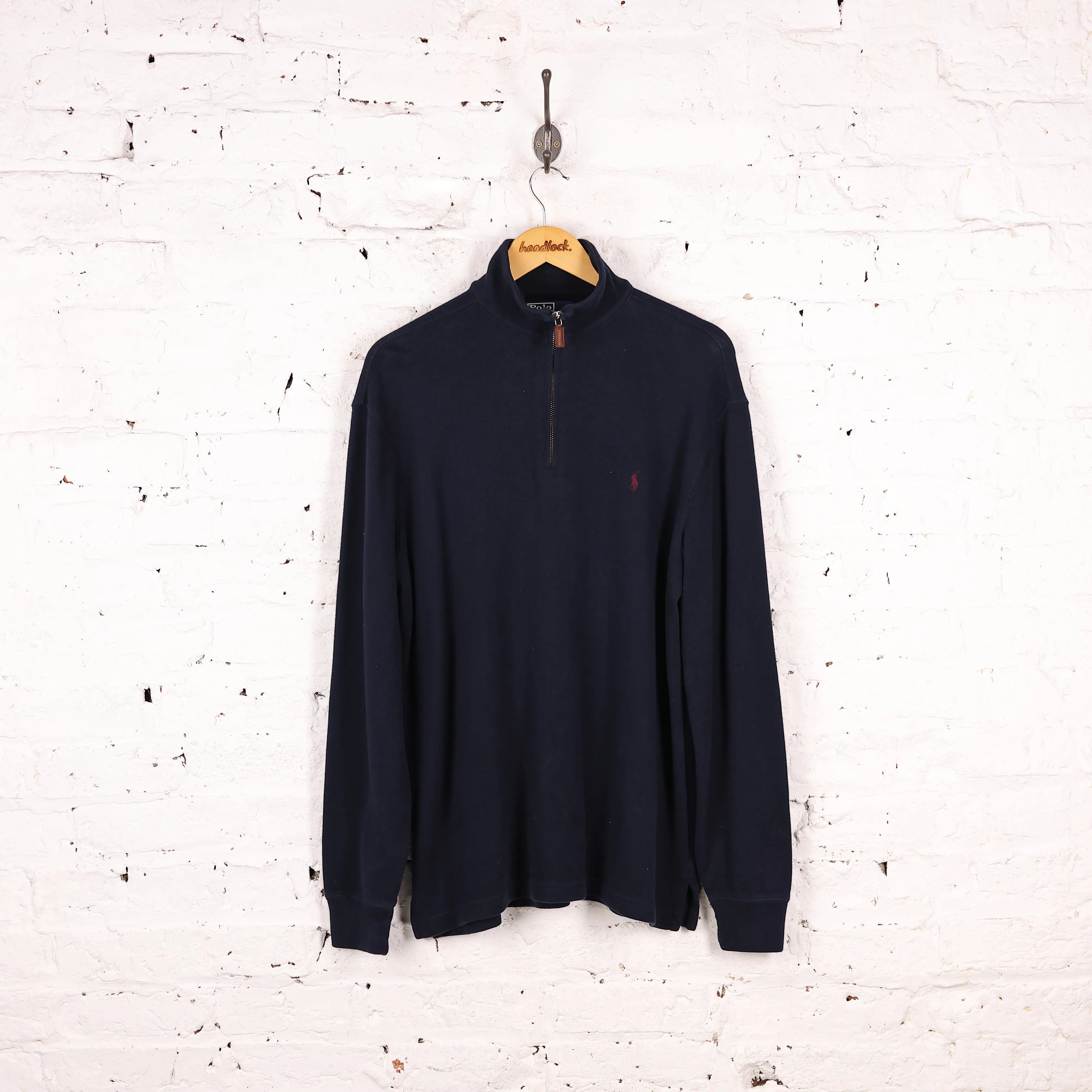 Ralph Lauren 1/4 Zip Sweatshirt - Blue - M