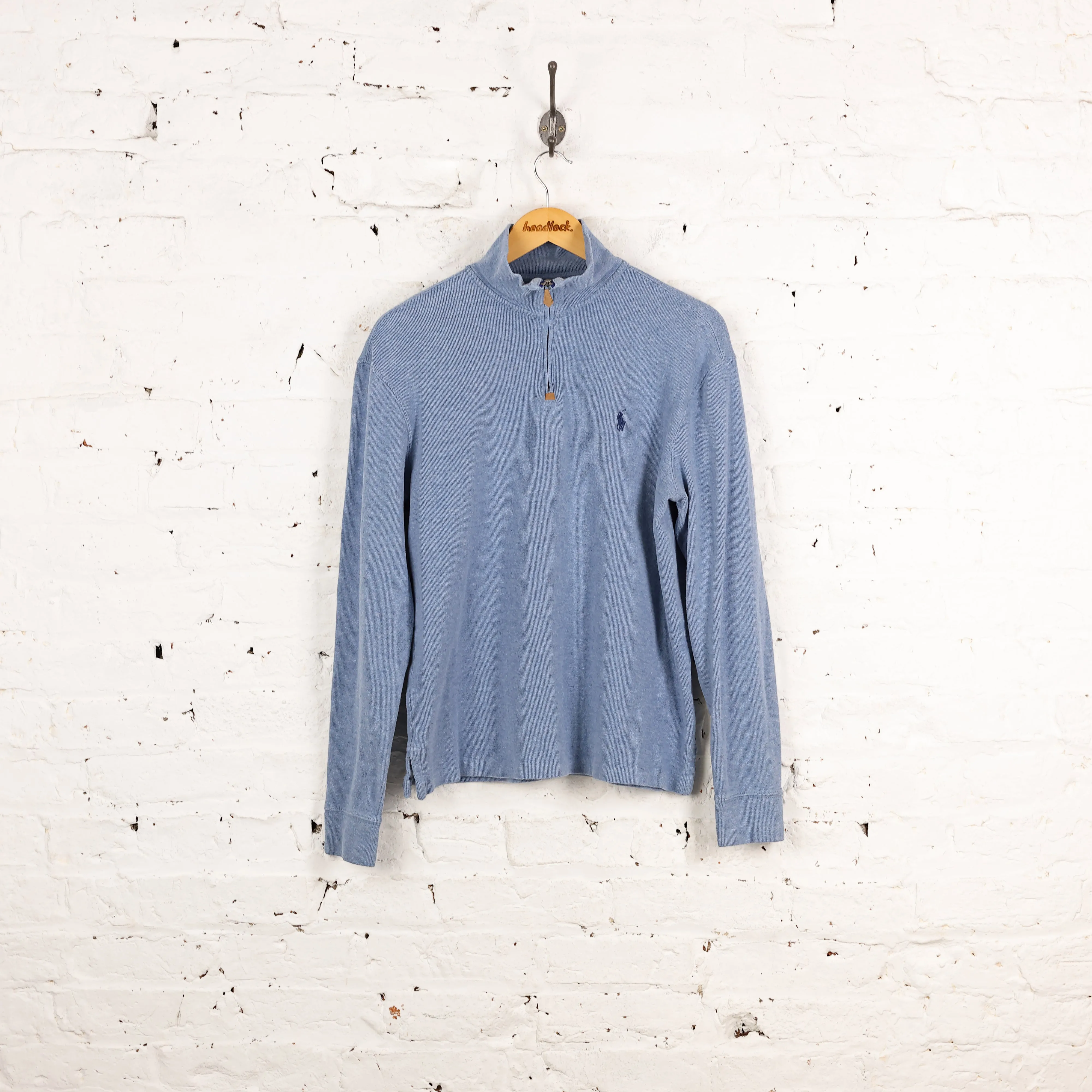 Ralph Lauren 1/4 Zip Sweatshirt - Blue - S